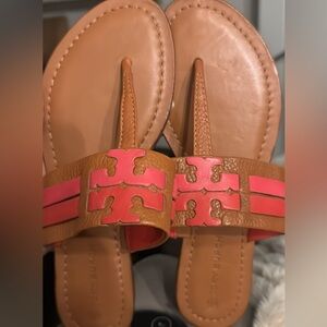 Brown and Pink Sandals